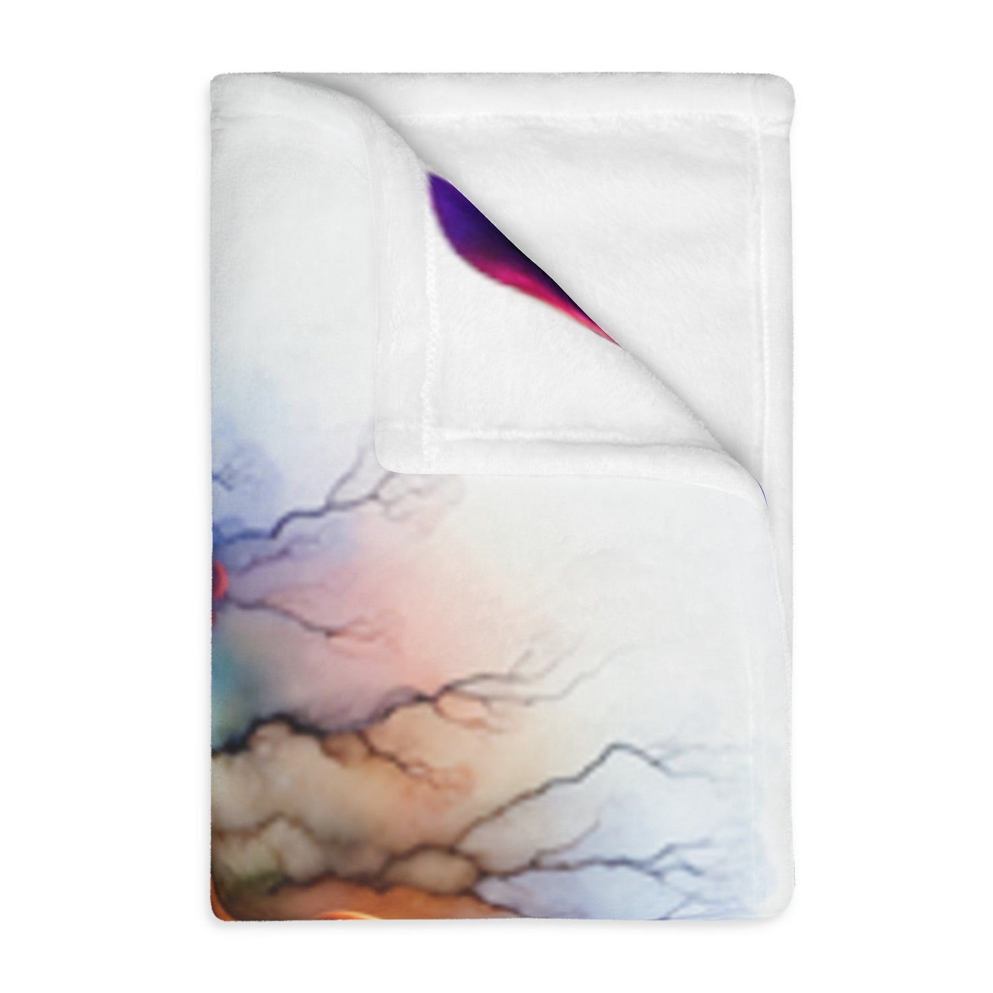 Mycelium Mind Control- Velveteen Microfiber Blanket (Two-sided print) Original and Blue/Pink