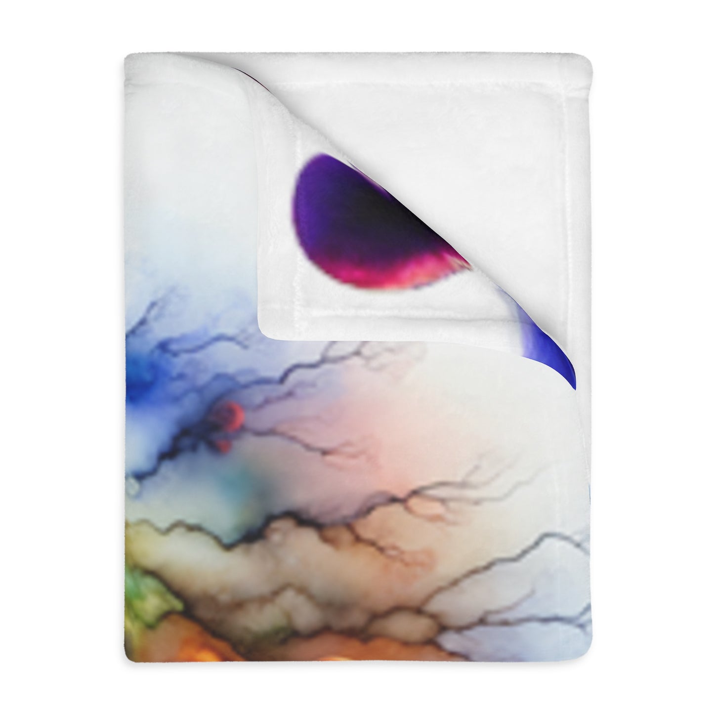 Mycelium Mind Control- Velveteen Microfiber Blanket (Two-sided print) Original and Blue/Pink