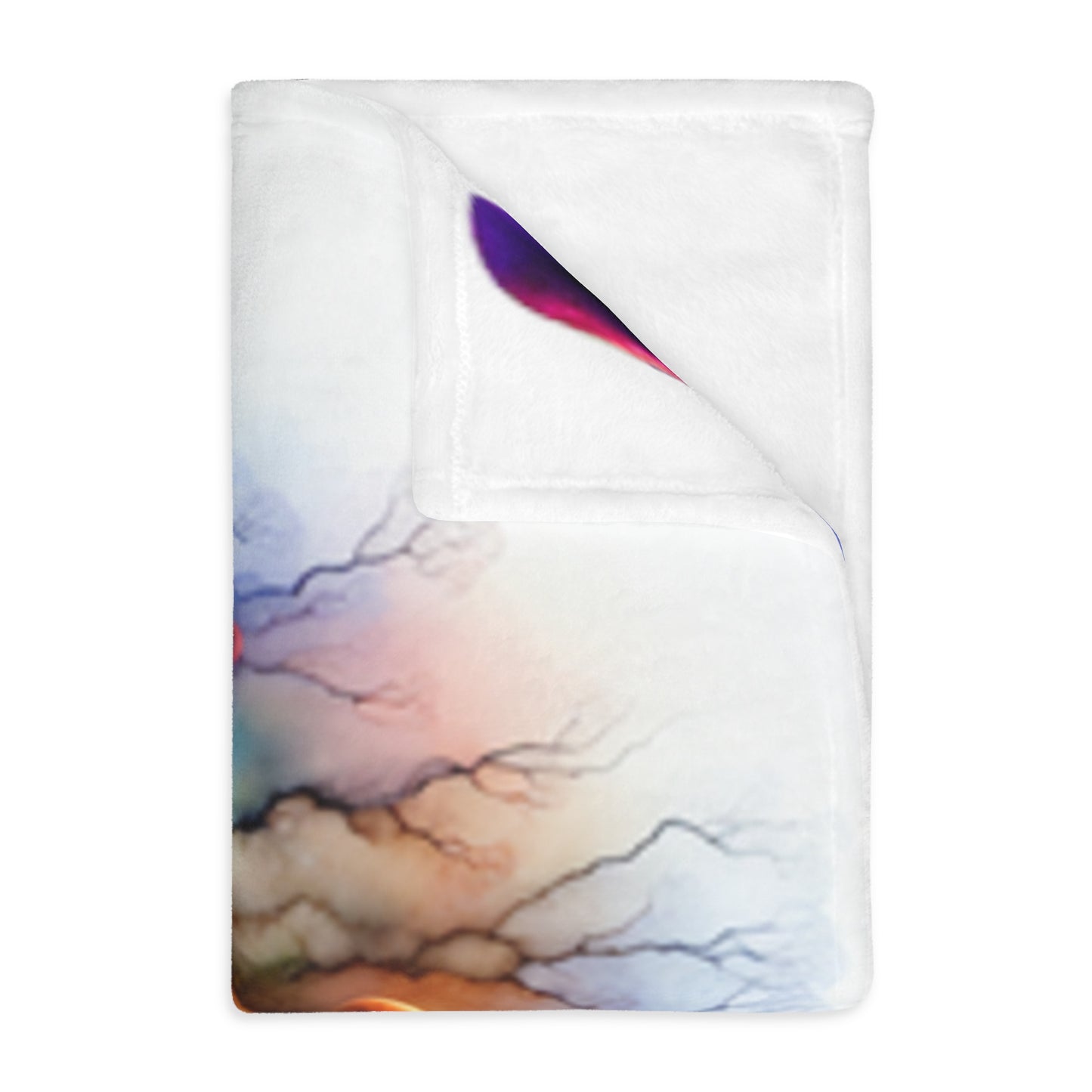 Mycelium Mind Control- Velveteen Microfiber Blanket (Two-sided print) Original and Blue/Pink