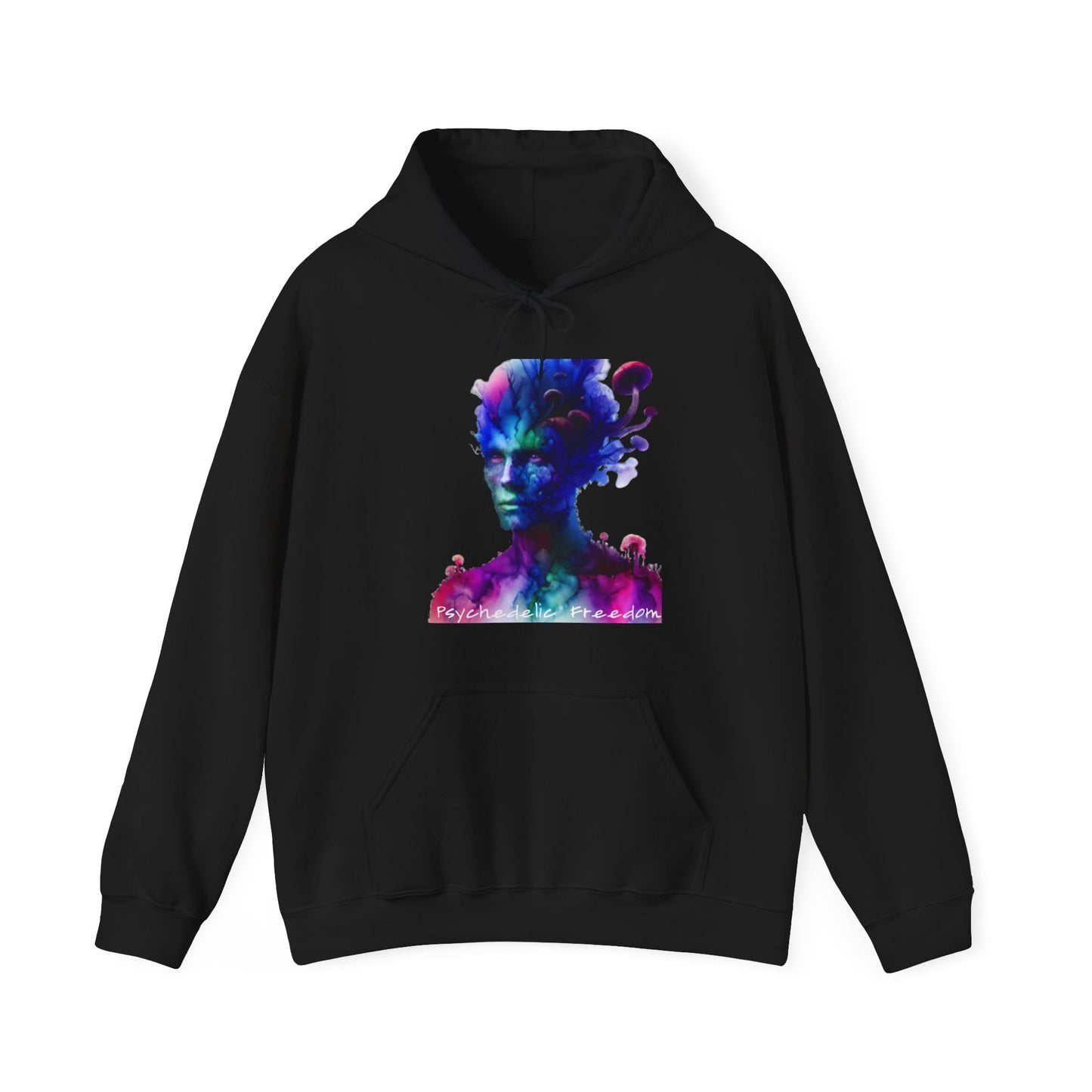 Mycelium Mind Control Black-Unisex Heavy Blend™ Hooded Sweatshirt